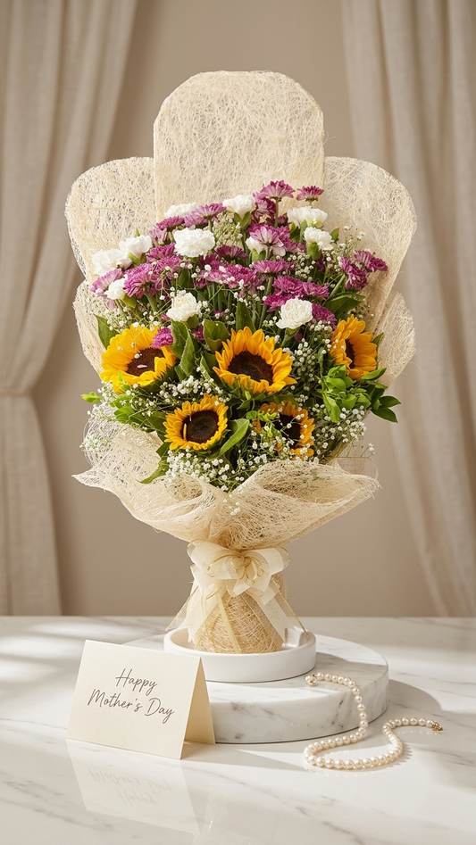 sunflower mix flower bouquet